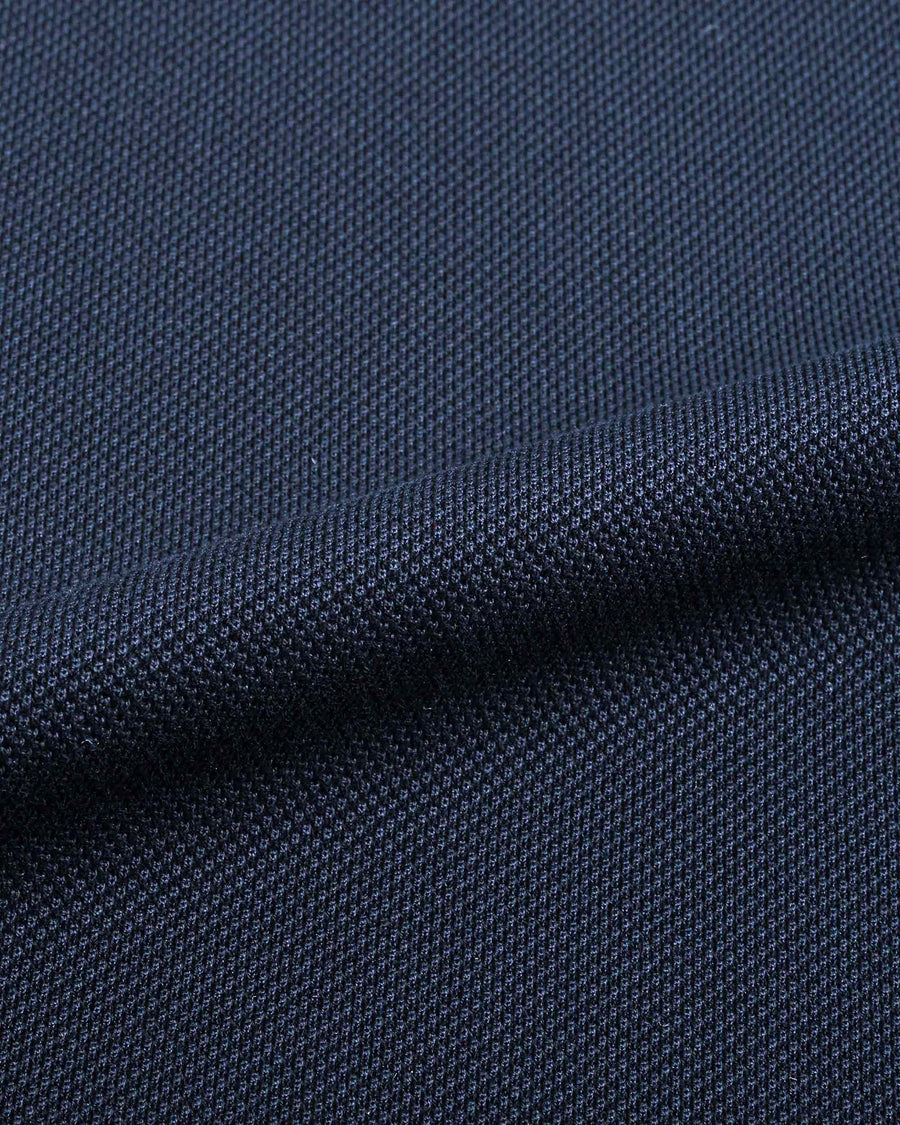 Midnight Navy Mercerised Premium Cotton Piqué Men's Regular Fit Polo T-Shirt with Classic Placket