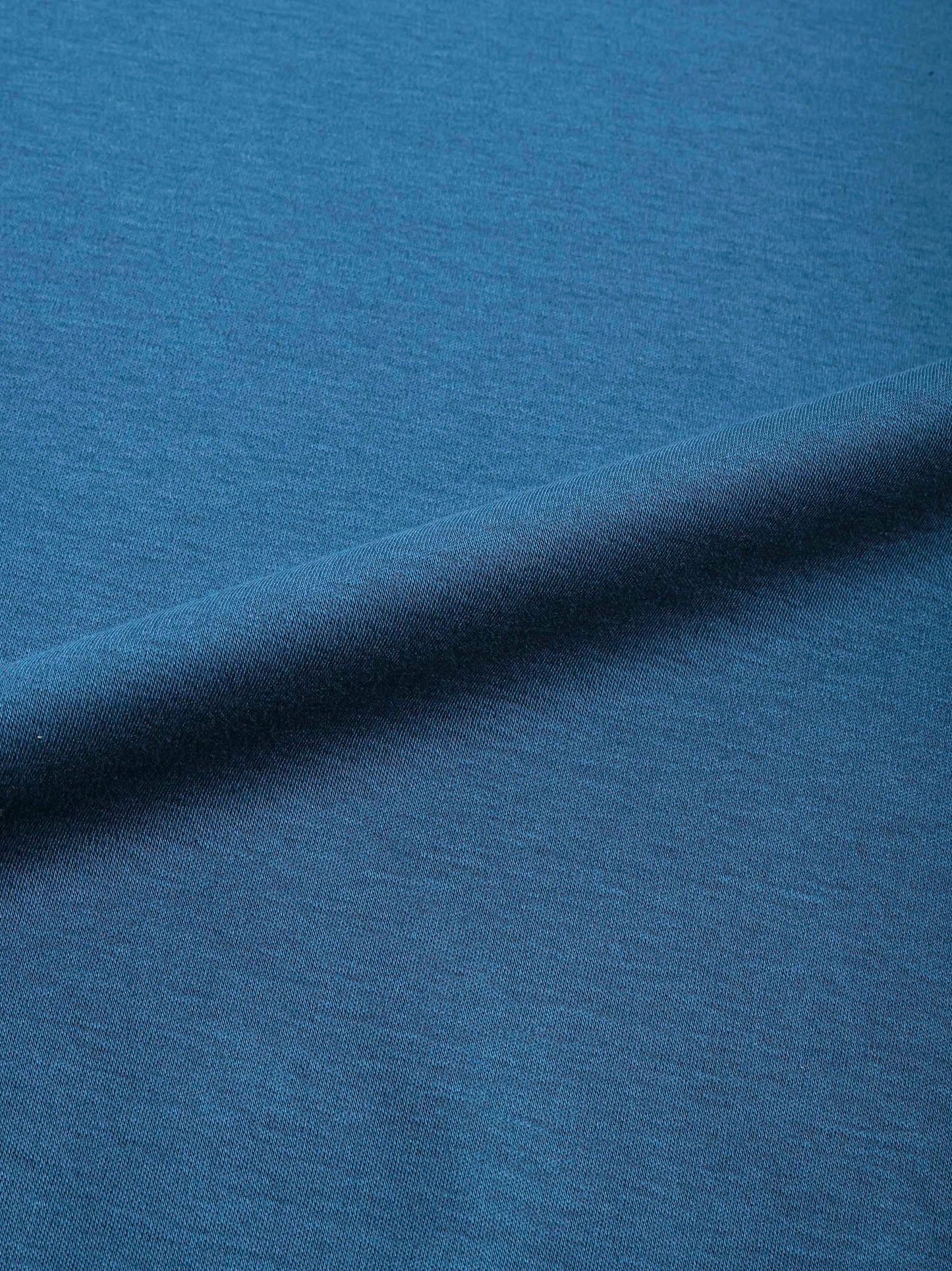 Regular fit mercerised cotton t shirt in teal interlock fabric for men with elegant texture Tenhem