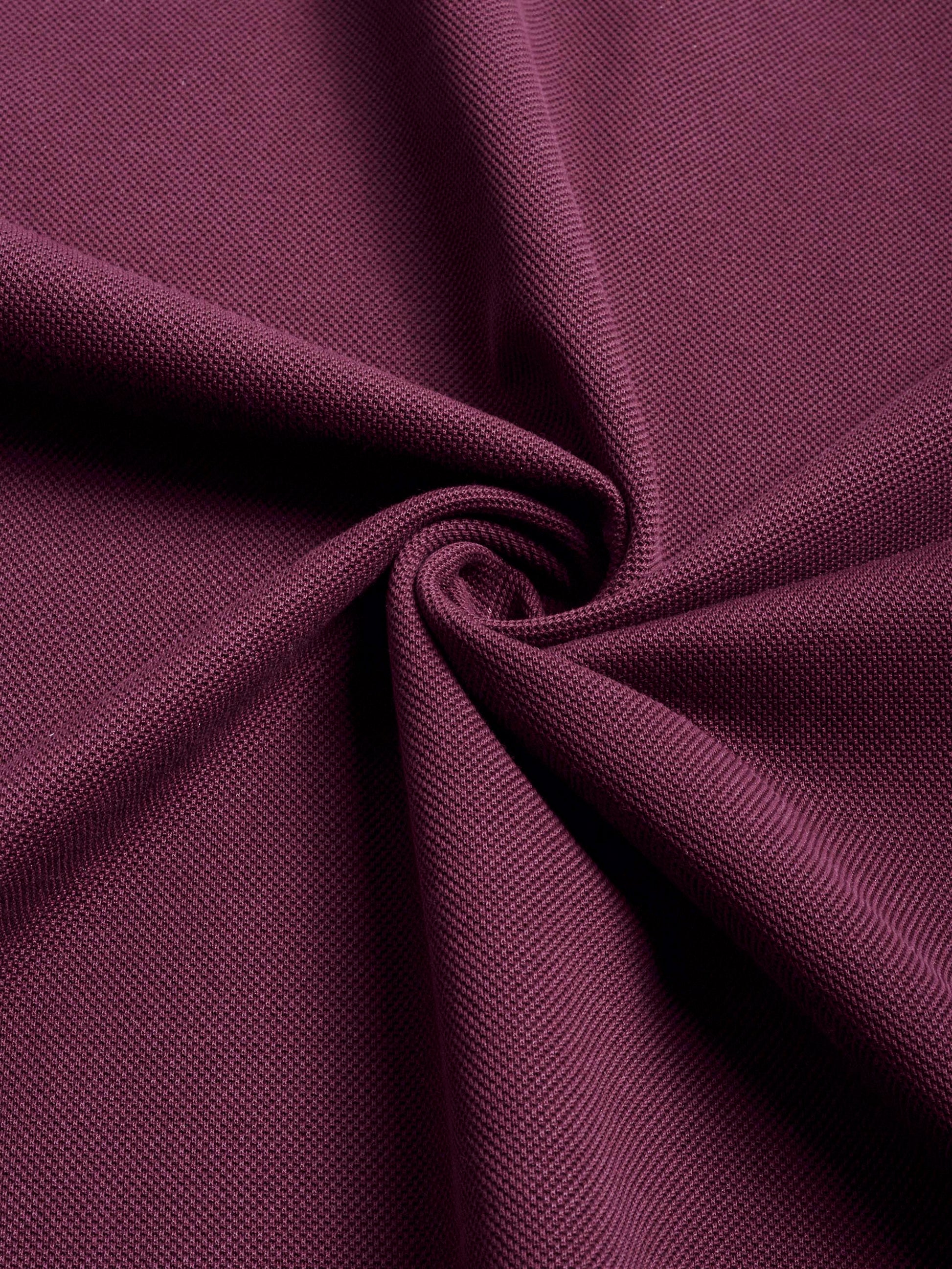 Luxury wine polo shirt for men in mercerised cotton pique with a rich, lustrous finish Tenhem