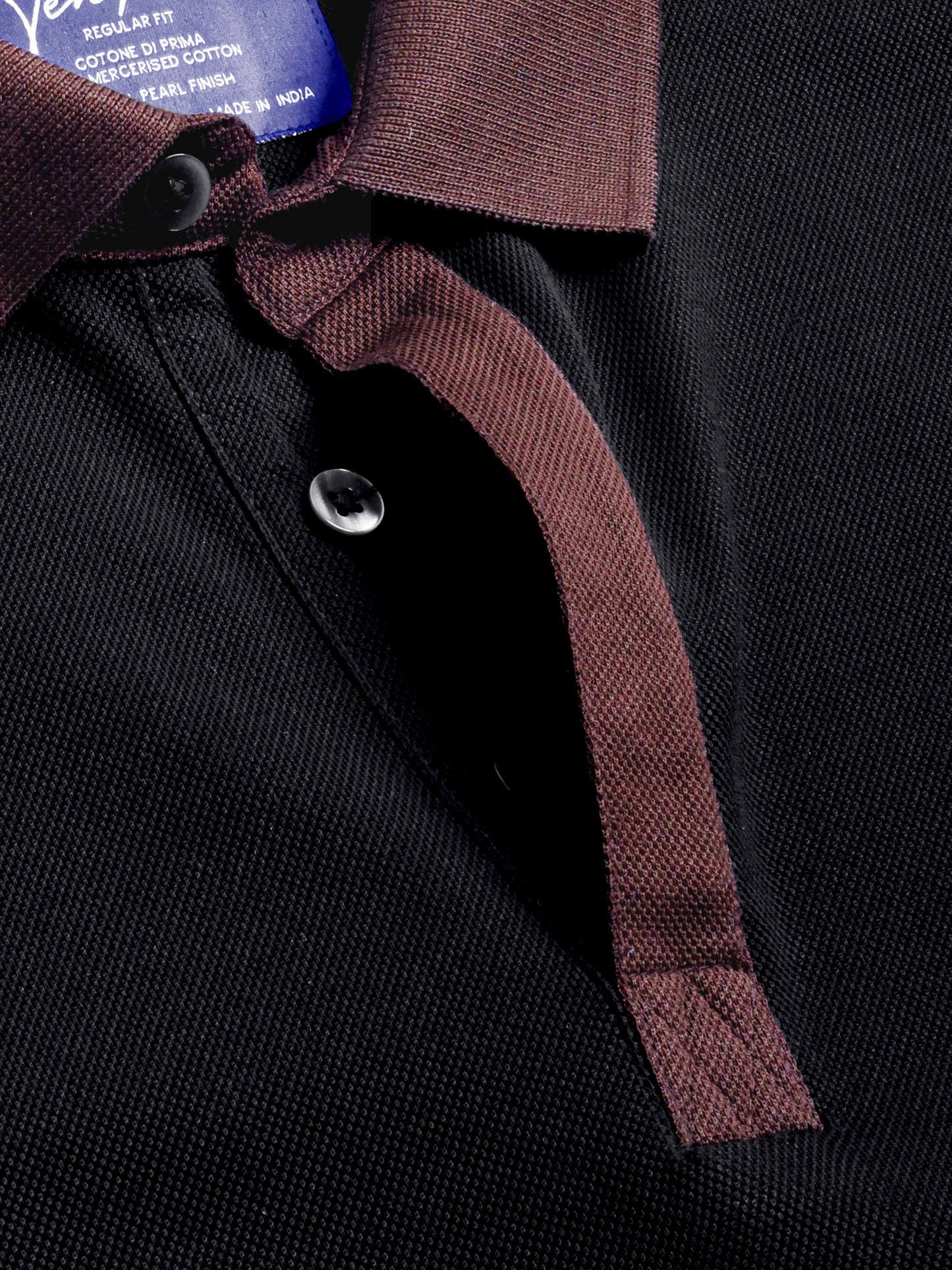 Wine-colored polo shirt with Cantermark emblem in soft mercerised cotton pique fabric Tenhem