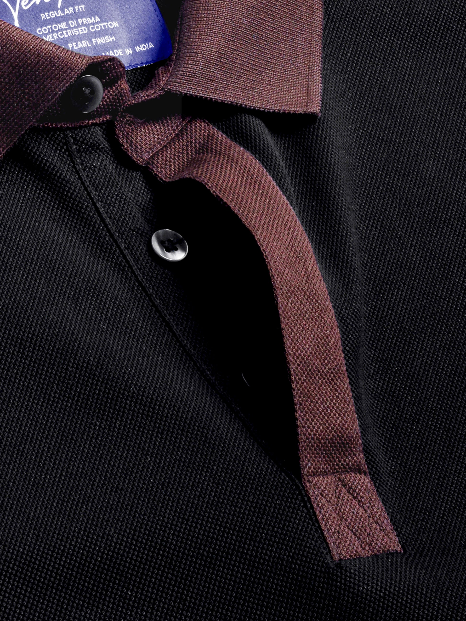 Wine-colored polo shirt with Cantermark emblem in soft mercerised cotton pique fabric Tenhem