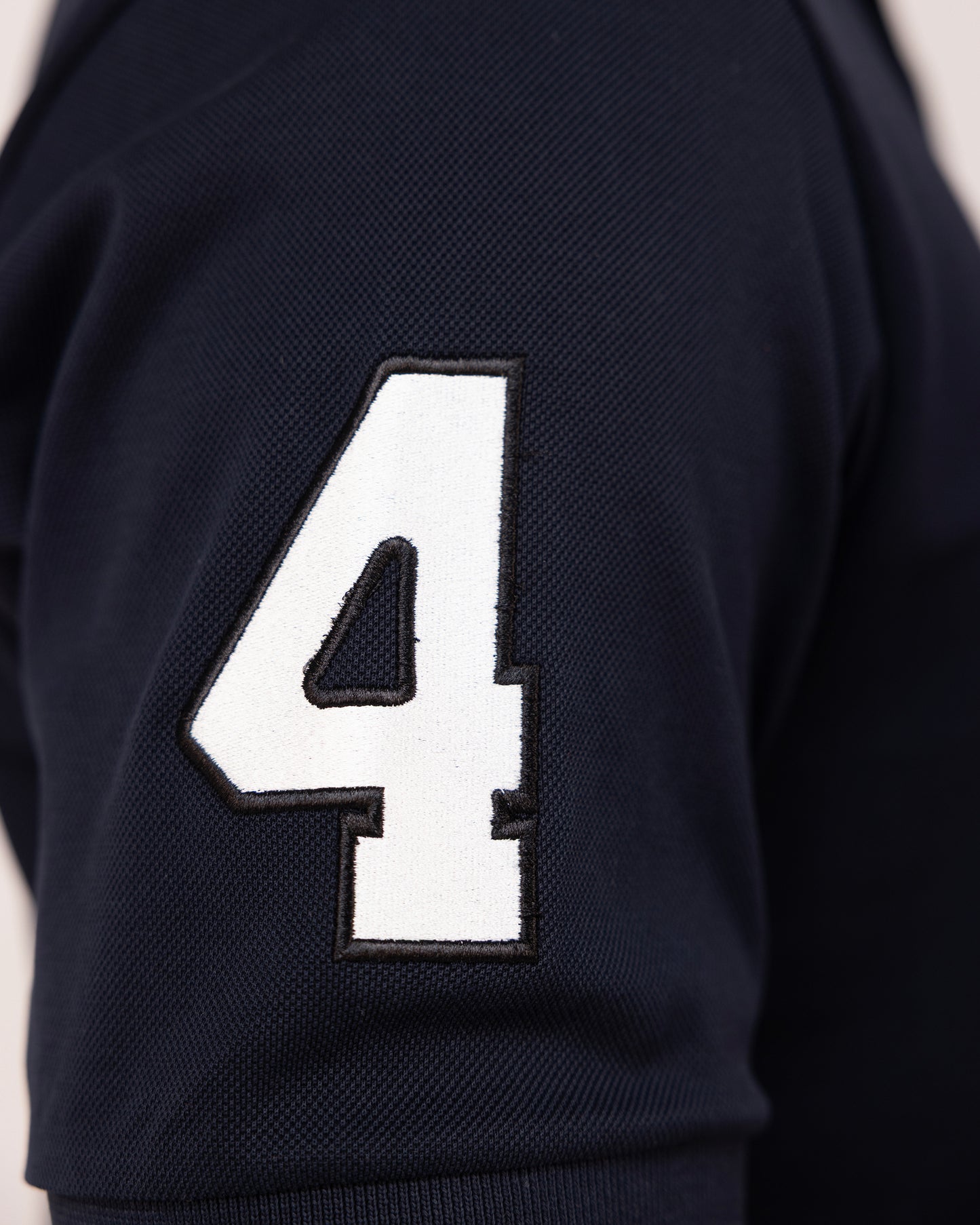 Navy blue polo shirt for men with Cantermark emblem in mercerised cotton pique Tenhem