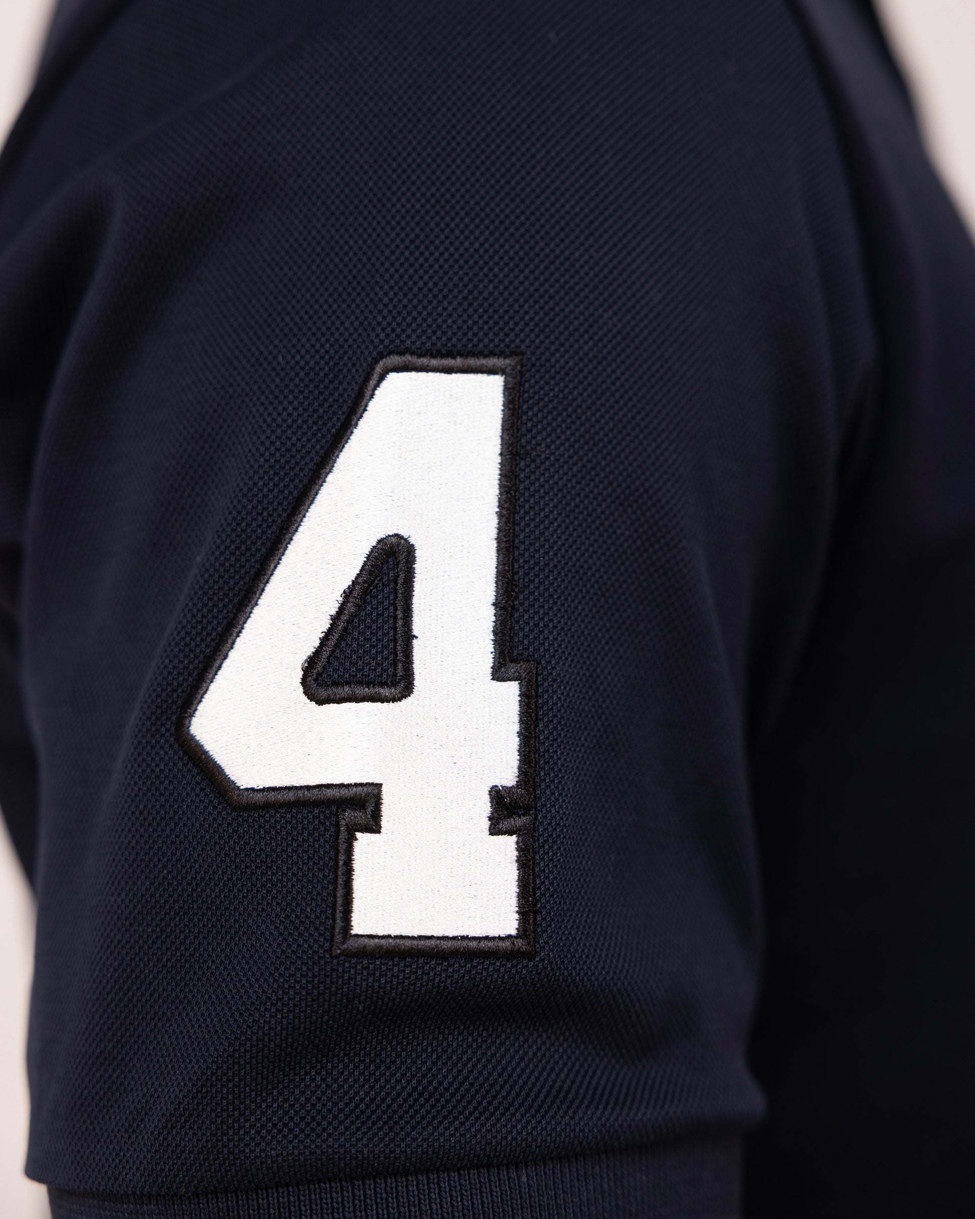 Navy blue polo shirt for men with Cantermark emblem in mercerised cotton pique Tenhem
