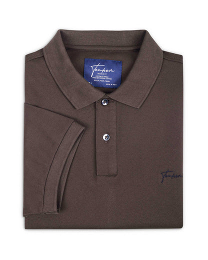 Apex Polo Pique Dark Mocha