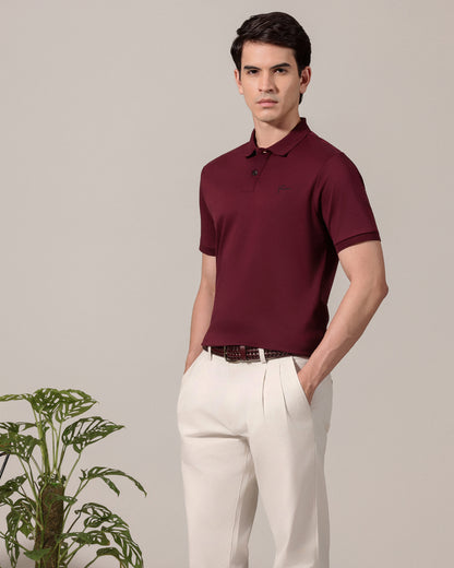 Apex Polo Interlock Reserve Burgundy
