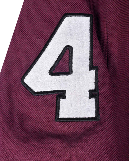 Crest Polo Pique Reserve Burgundy