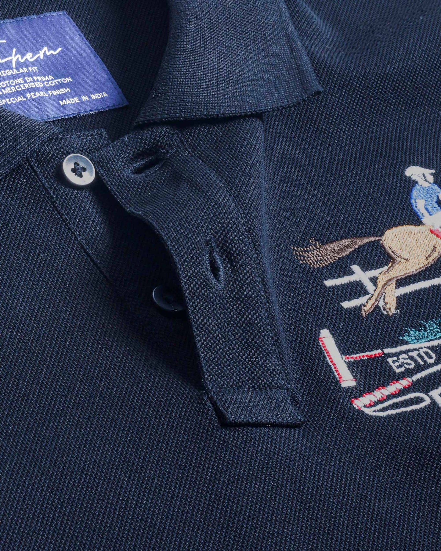 Crest Polo Pique Midnight Navy