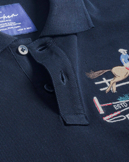 Crest Polo Pique Midnight Navy