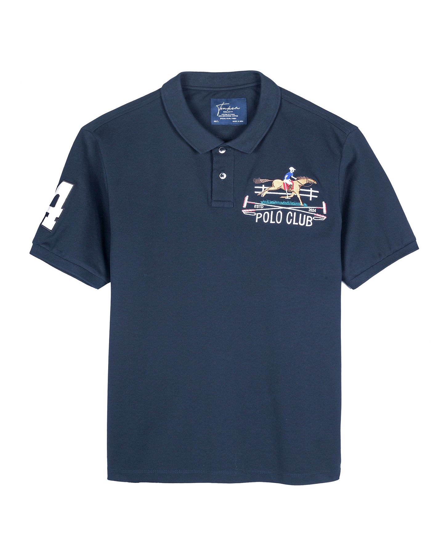 Crest Polo Pique Midnight Navy