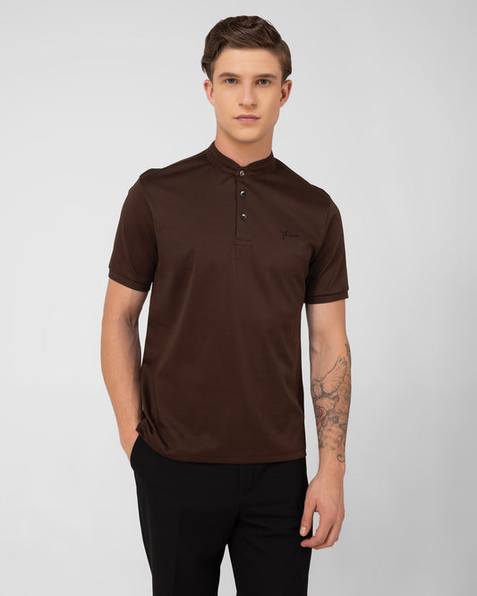 Ascend Polo Interlock Dark Mocha