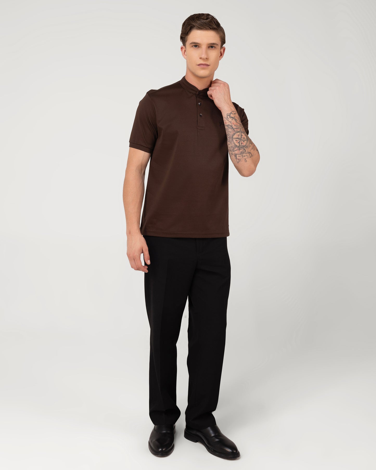 Ascend Polo Interlock Dark Mocha