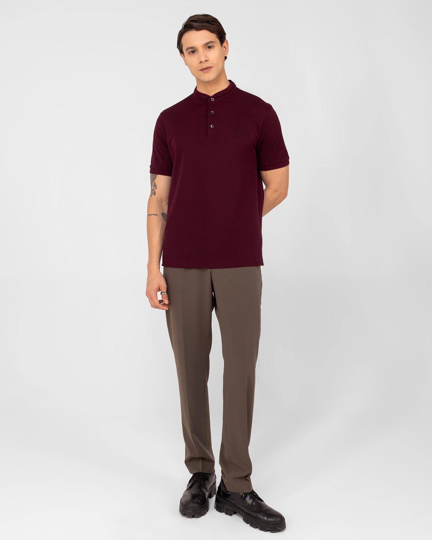 Ascend Polo Pique Reserve Burgundy