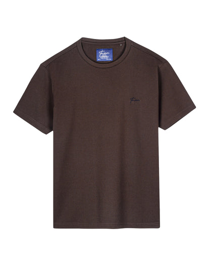 Branded T-Shirt for Men | Reserve Crew T Shirt Pique Dark Mocha