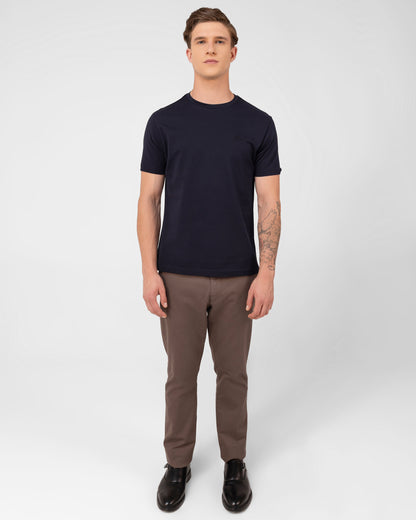 Reserve Crew T Shirt Pique Midnight Navy