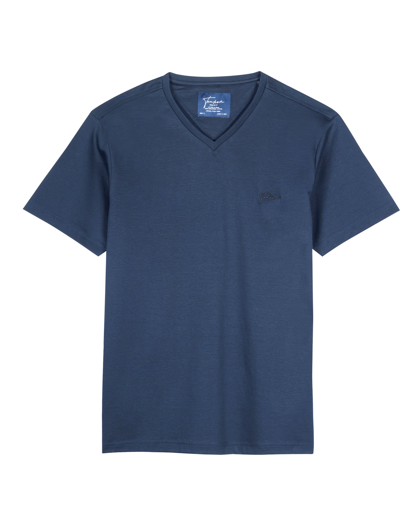Reserve V Neck Interlock Midnight Navy