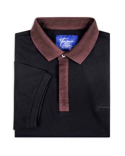 Dual Polo Pique Classic Black