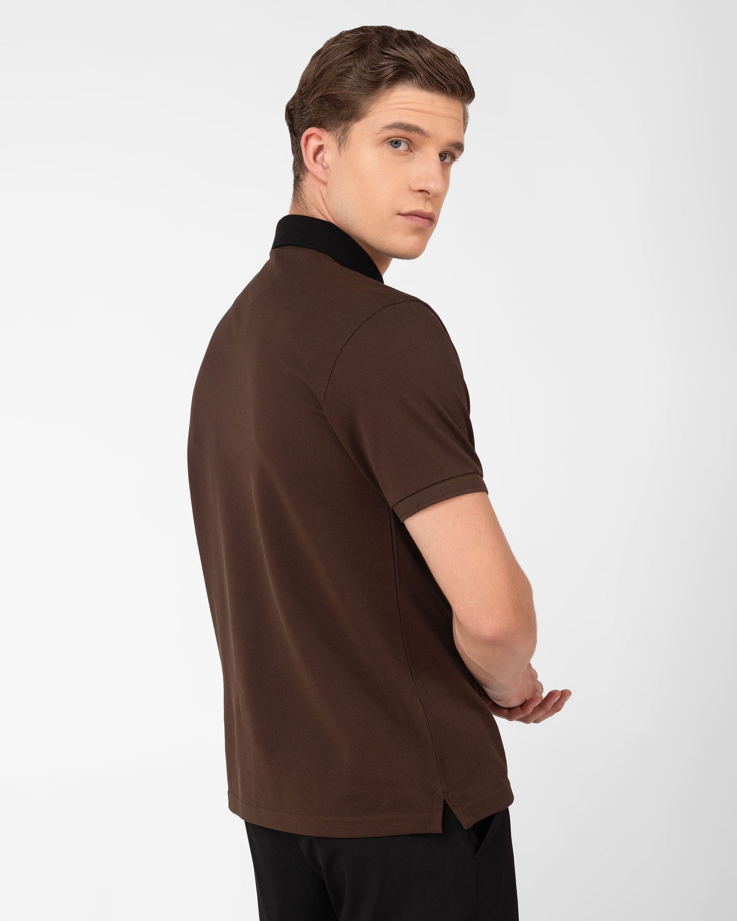 Dual Polo Pique Dark Mocha