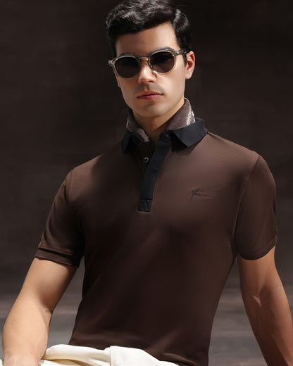 Dual Polo Pique Dark Mocha