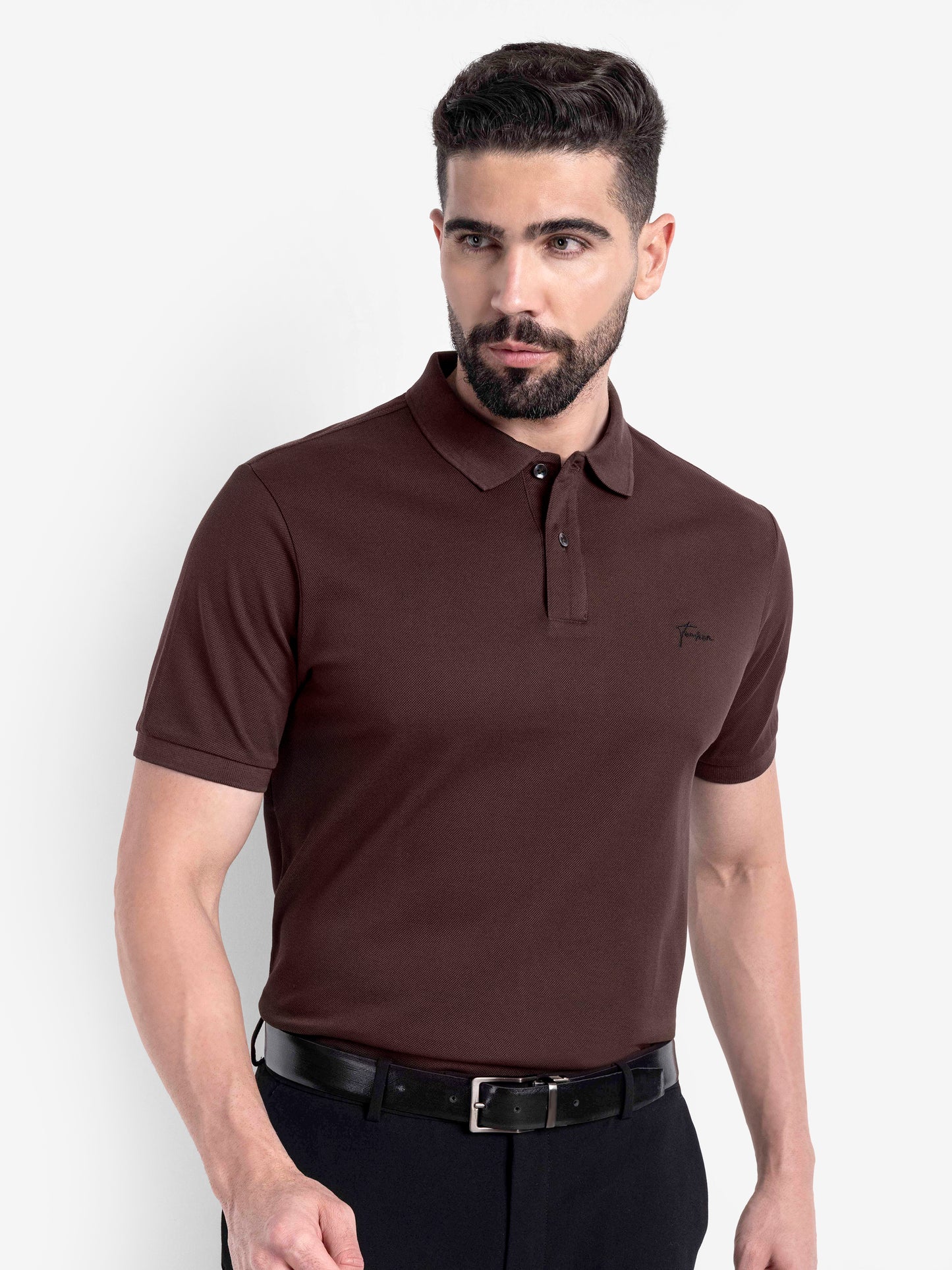 1021 Mercerised Supima Luxury Cotton Pique Black