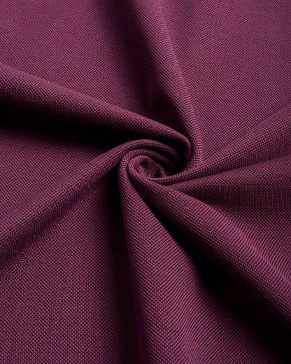 Reserve Crew T Shirt Pique Burgundy