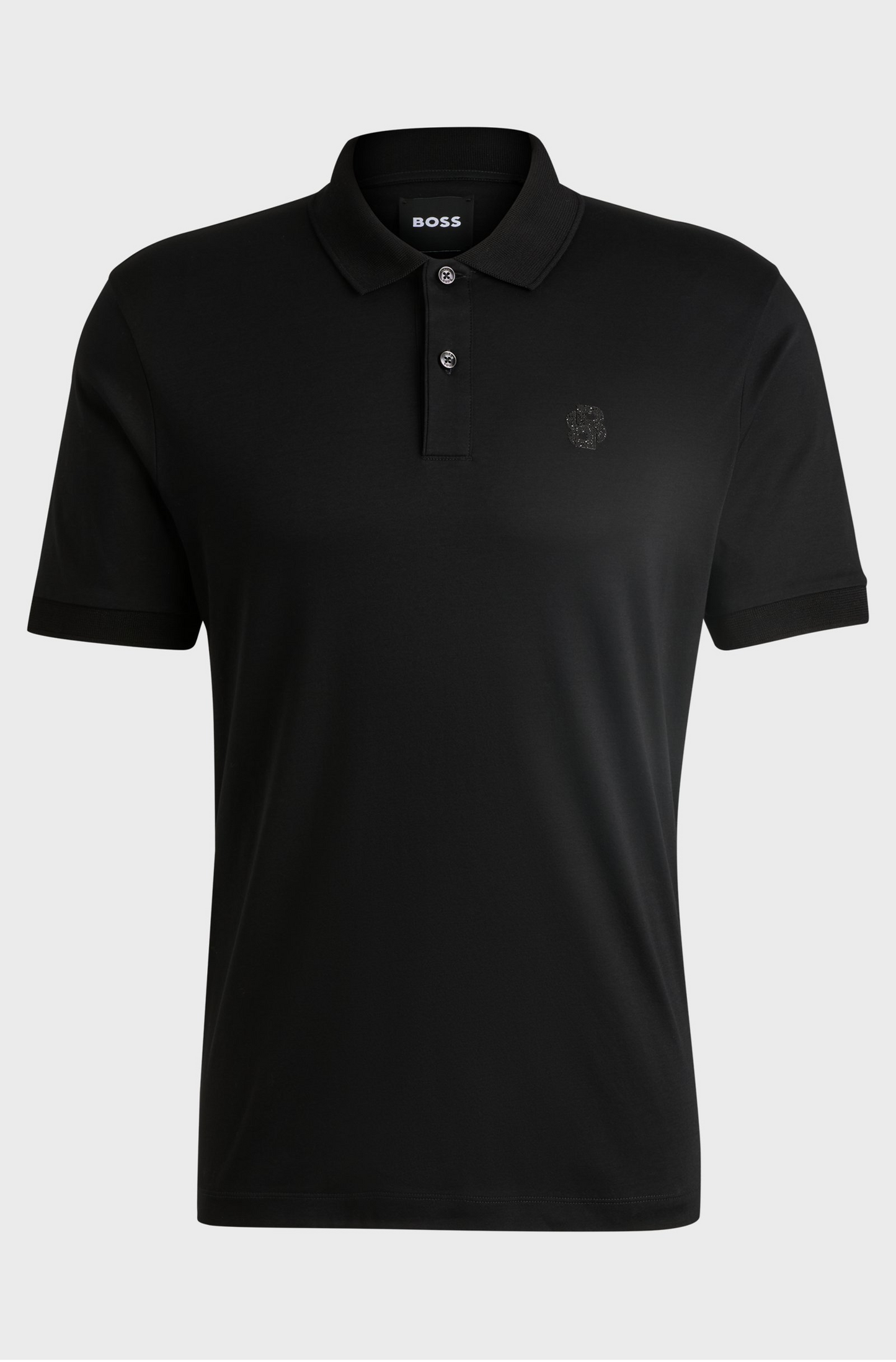 1025 Mercerised Supima Luxury Cotton Pique Black