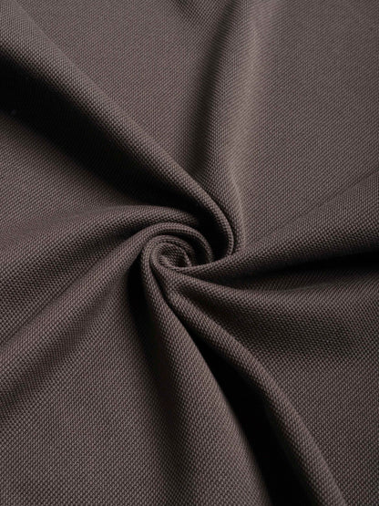 Luxury brown polo shirt for men in mercerised cotton pique with a polished finish Tenhem
