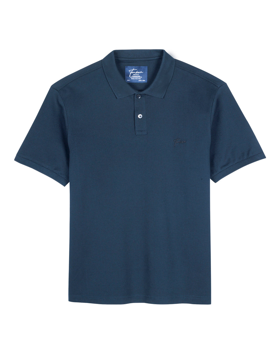 Deep Teal Mercerised Luxury Cotton Piqué Men's Regular Fit Polo Shirt with Classic Placket
